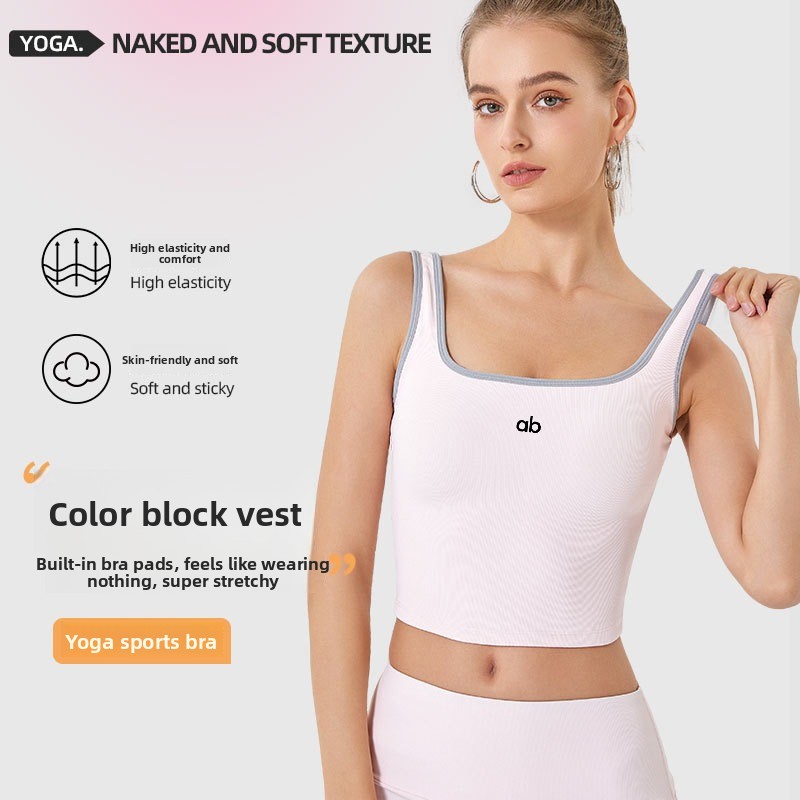 Women Summer Ribbed Yoga Tank  - đánh giá và giá Plunge Bra Push Up