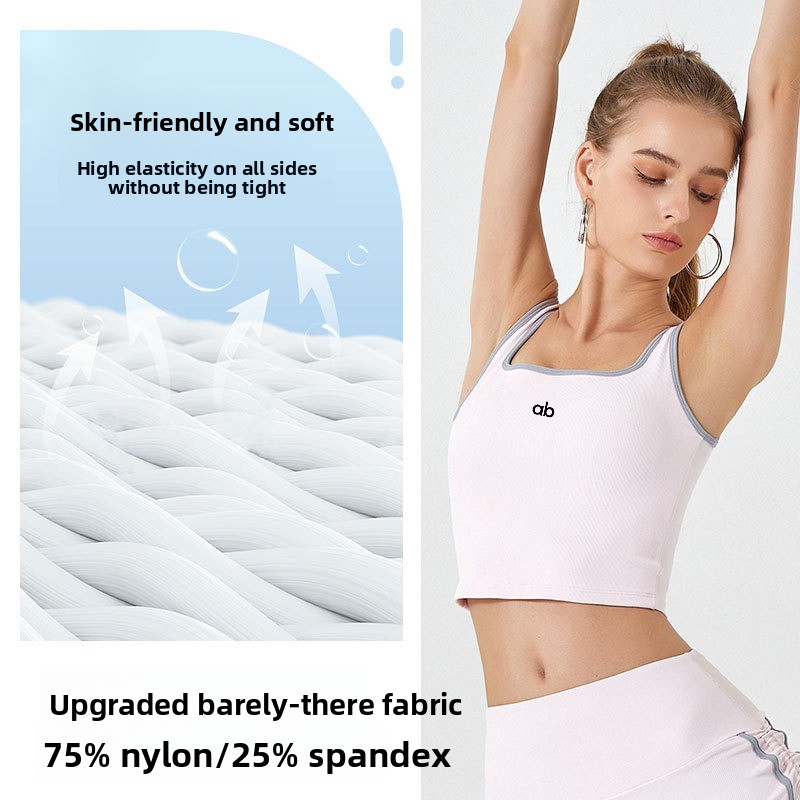 Women Summer Ribbed Yoga Tank  - đánh giá và giá Plunge Bra Push Up